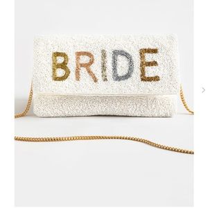 Bride beaded crossbody/clutch